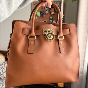Michael Kors Brown Leather Tote Bag